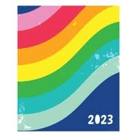 2023 Wavy Rainbow Medium Monthly Planner