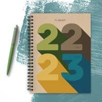 Academic Year July 2022 - June 2023 Krafted Year Medium Daily Weekly Monthly Planner