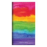 2023-2024 Artistic Rainbow 2-Year Small Monthly Pocket Planner