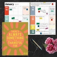 Academic Year July 2022 - June 2023 Be Thankful Large Daily Weekly Monthly Planner
