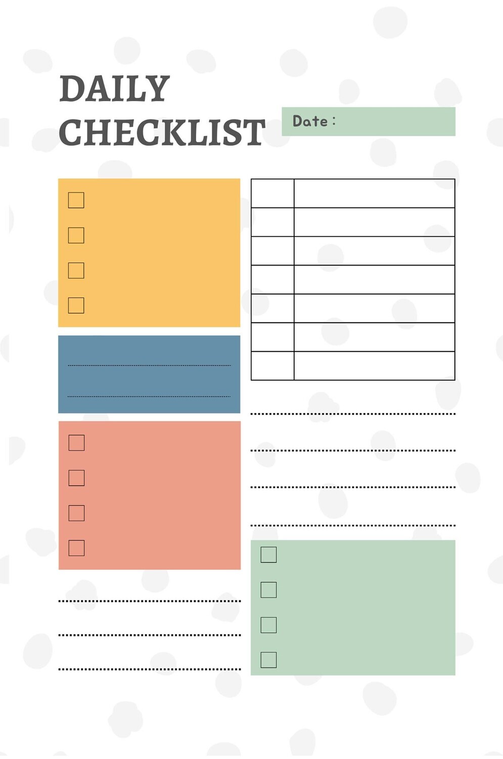 Daily Checklist Notepad