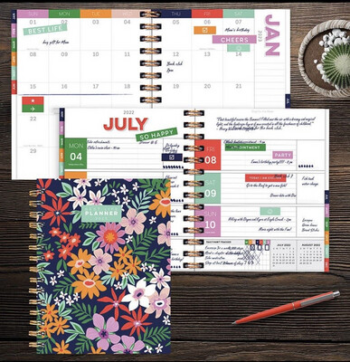 2023 Flower Power Daily Weekly Monthly Luxe Planner