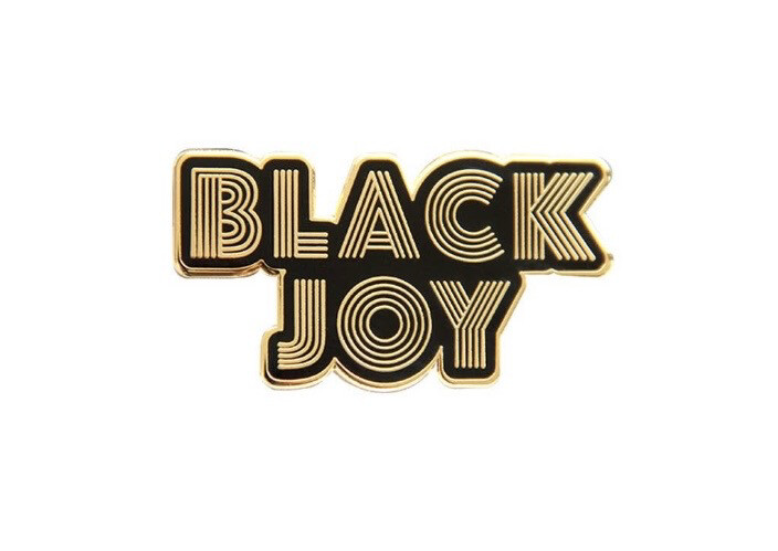 Black Joy enamel pin