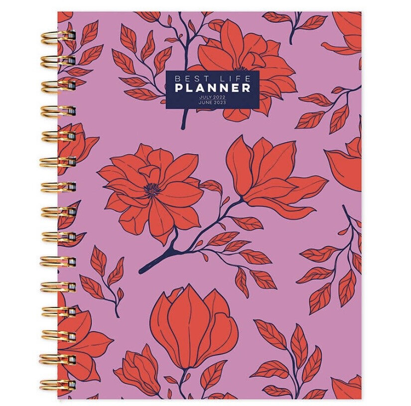 Academic Year July 2022 - June 2023 Blooming Petals Daily Weekly Monthly Luxe Planner