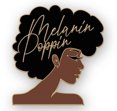 Melanin Poppin' Enamel Pin
