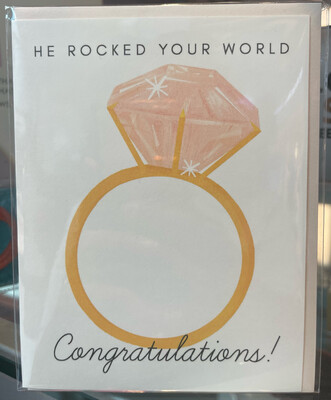He Rocked Your World Engagement/Wedding Card