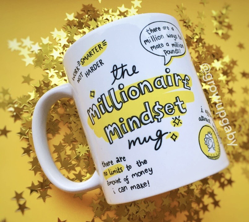 The MILLIONAIRE MINDSET mug. Mental health Law of attraction