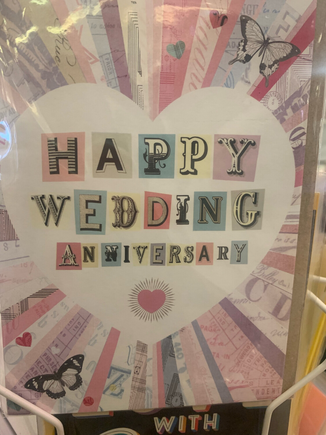 Happy Wedding Anniversary Card (Pastel)