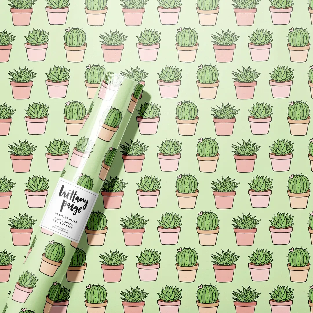 Plants and Cactus Wrapping Paper