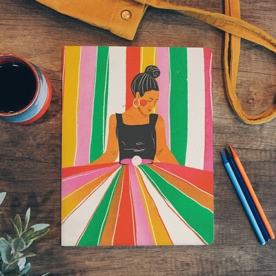 Woman with a Colorful Skirt Journal