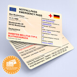 Notfallpass ohne Lichtbild,  15 Medikamente, Notfallkontakte V15.1.4