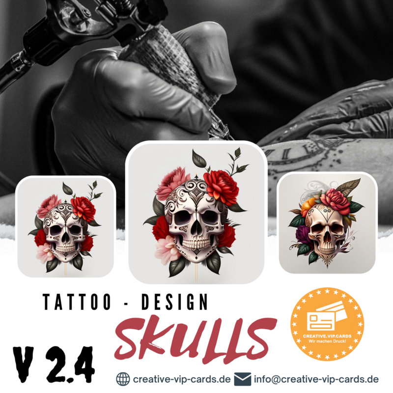 Tattoo - Skull / Flower V 2.4