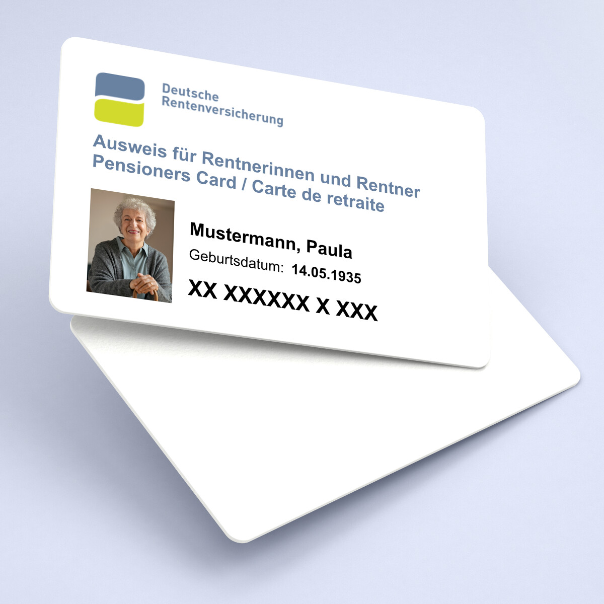 Deutscher Rentenversicherungsausweis mit Lichtbild V1.4
