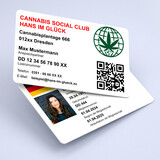 Cannabis Social Club - Mitgliederausweis mit Lichtbild V3.1 - Ab 1 Stück,  beidseitig bedrucken lassen