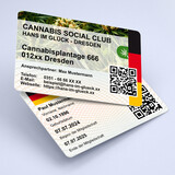 Cannabis Social Club - Mitgliederausweis ohne Lichtbild V6.2.3 - Ab 1 Stück,  beidseitig bedrucken lassen