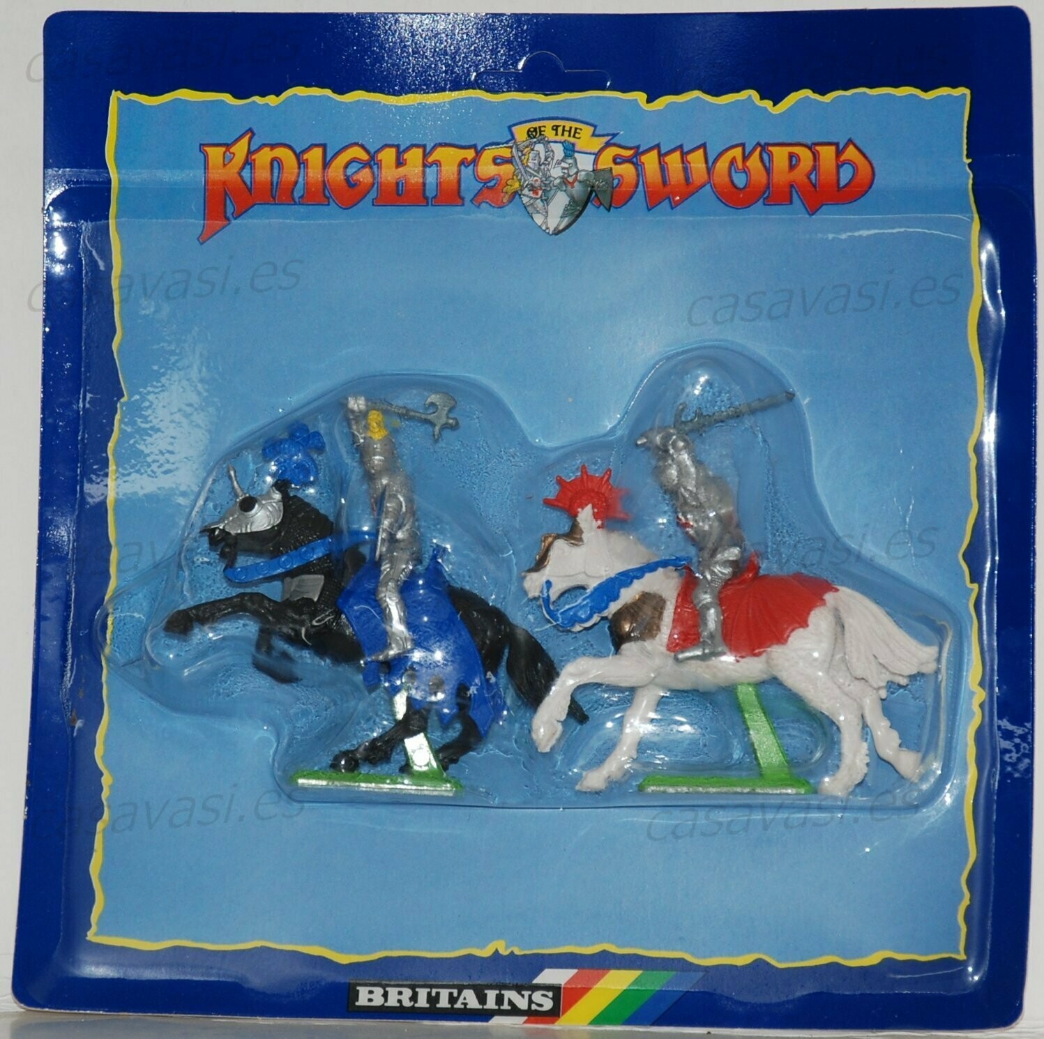 Britains - 1989 - 7763 - 2 Mounted Silver Knights Blister Pack