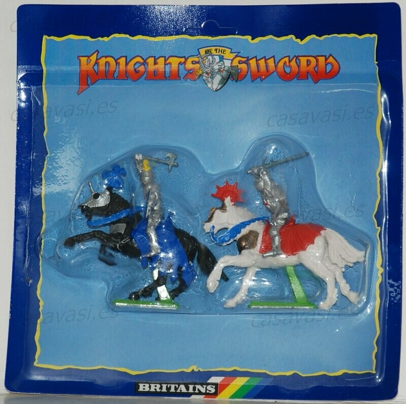 Britains - 1989 - 7763 - 2 Mounted Silver Knights Blister Pack