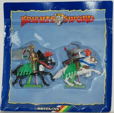 Britains - 1989 - 7764 - 2 Mounted Banner Knights Blister Pack