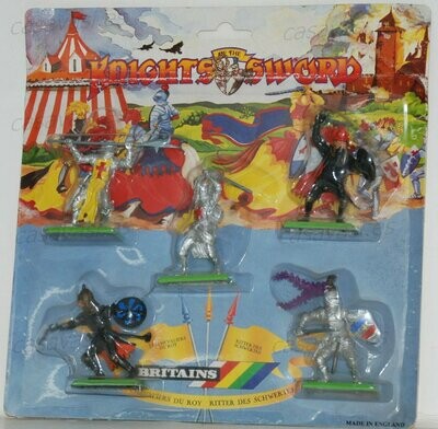 Britains - 1989 - 7767 - 5 Silver and Black Knights