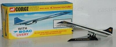 Corgi - 650 - 1969 - Bac-Sud Concorde
with Boac Livery - ( WITHOUT WHEELS )