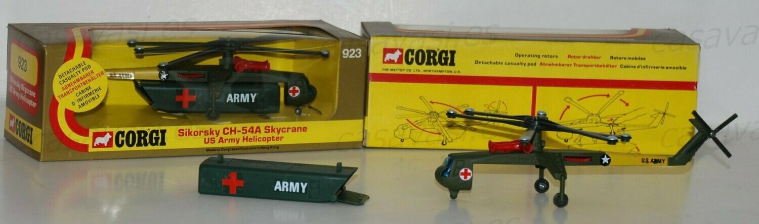 Corgi Toys - 923 - 1975 - Sikorsky CH-54A Skycrane - U.S.Army Helicopter
