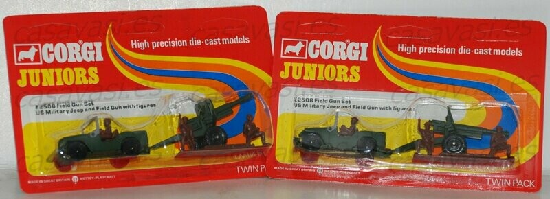 Corgi Junior -1976-2508 - U.S.Military Jeep and Field Gun with Figures