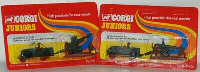 Corgi Junior -1976-2508 - U.S.Military Jeep and Field Gun with Figures