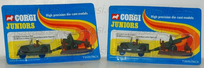 Corgi Junior -1976-2508 - U.S.Military Jeep and Field Gun with Figures