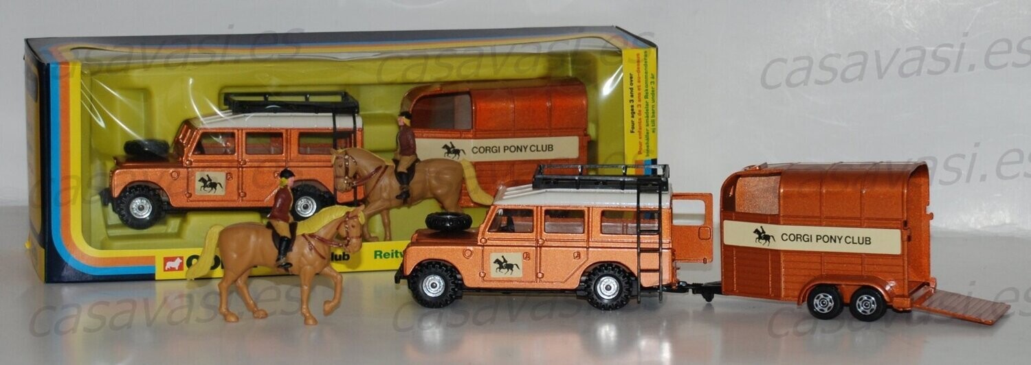 Corgi Toys - 47 - 1977 - Pony Club Set
Land Rover 109 WN and Beayfurt Couble Horse-Box