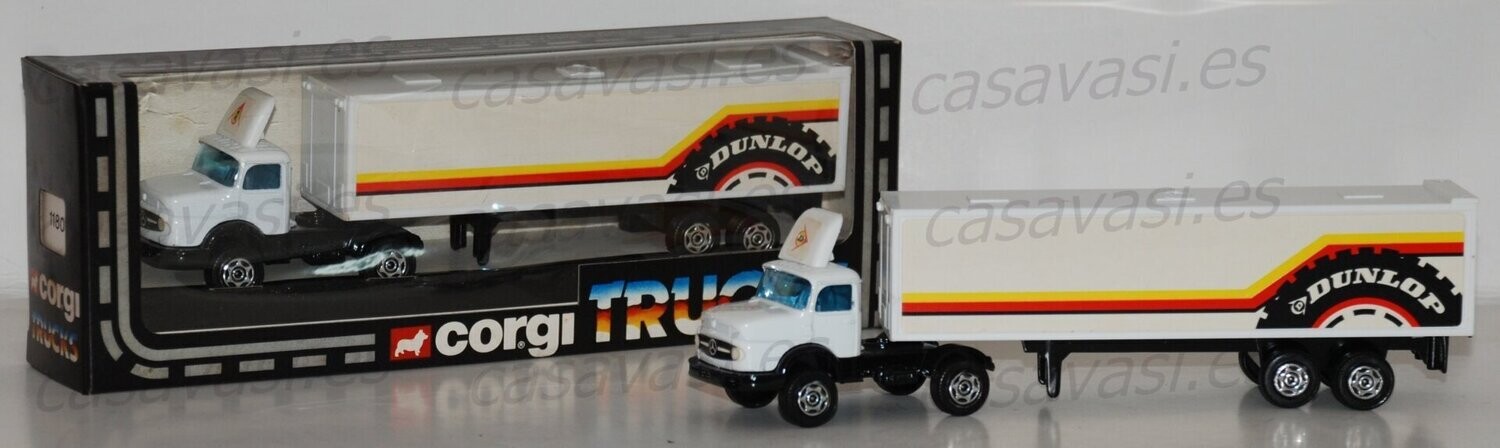 Corgi Trucks - 1180 - 1984 - Mercedes Benz Truck - Dunlop