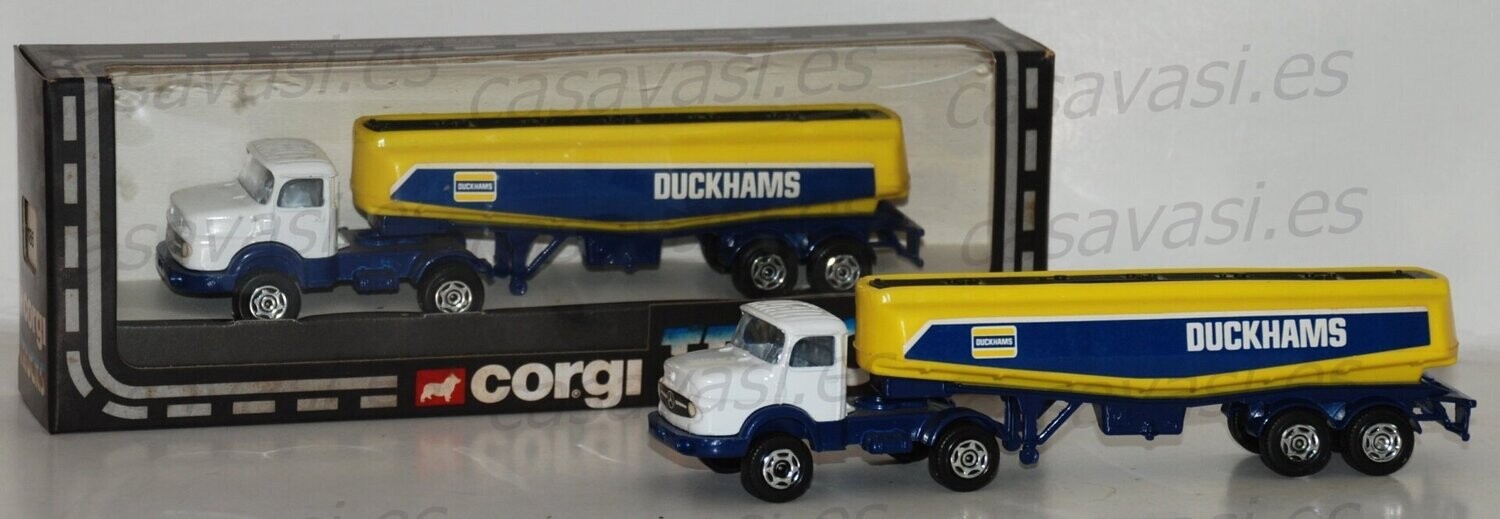 Corgi Trucks - 1167 - 1984 - Mercedes Benz Truck and GlosterSaro Tanker - Duckhams