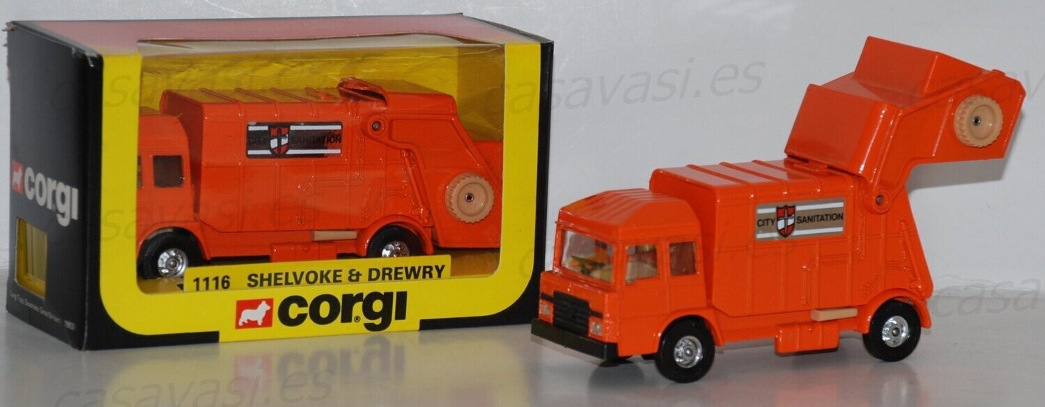Corgi - 1116 - 1983 - Shelvoke & Dewry - Orange
