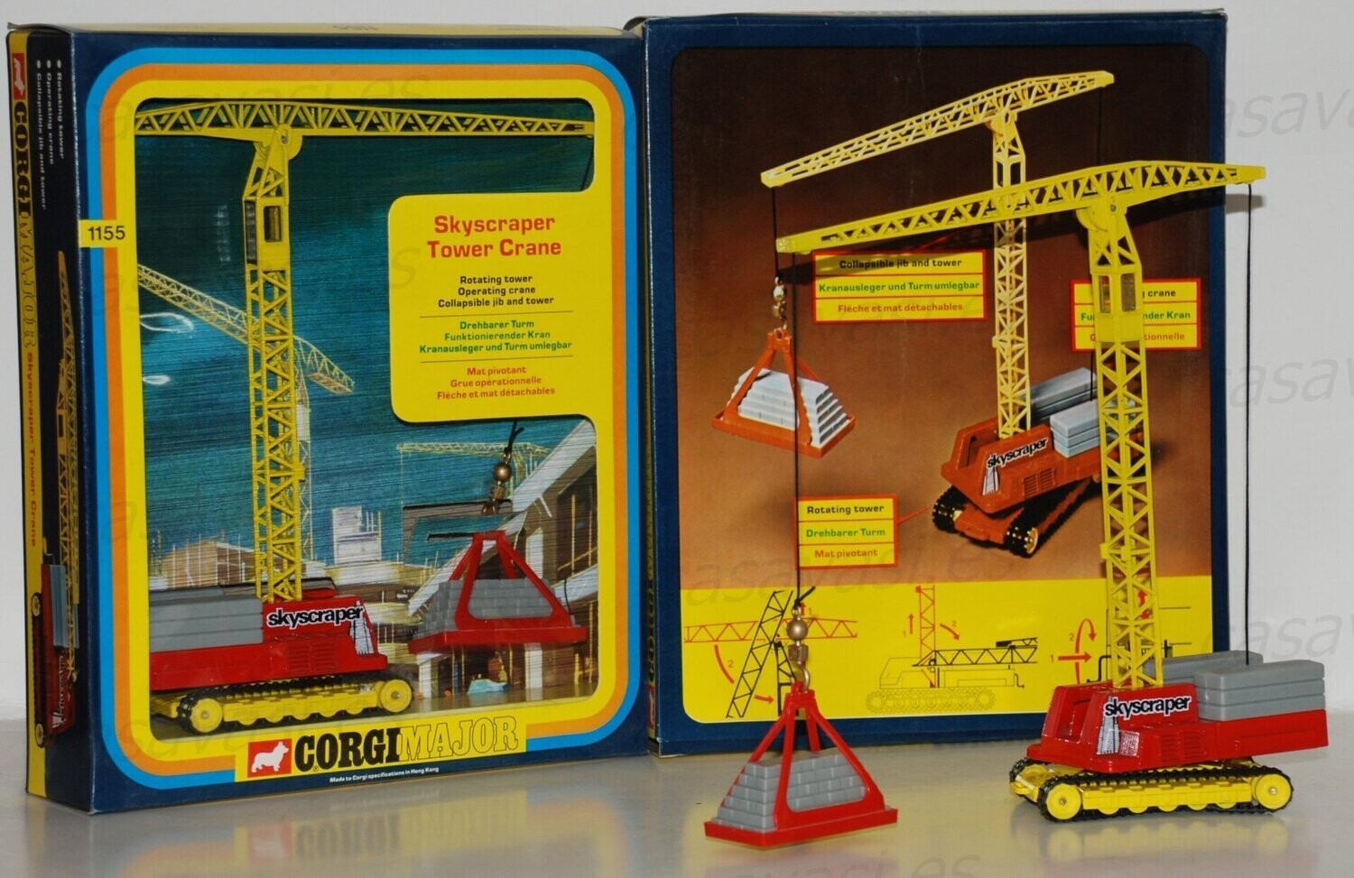 Corgi - 1155 - 1975 - Skyscraper Tower Crane