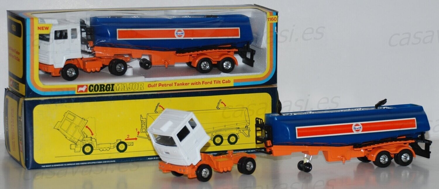 Corgi - 1160 - 1975 - Gulf Petrol Tanker
with Ford Tilt Cab