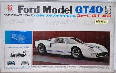 Bandai - pc1-1000 - 1/16 - Ford Model G.T. 40 - with MOTOR
Box Size - 50.5 x 31.5 cm.
