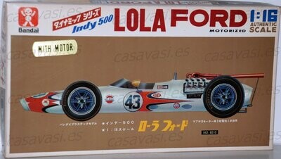 Bandai - pc4-550 -No.6010 -1/16 - Lola Ford Indy 500 - with MOTOR
Box Size - 38.5 x 21 cm.