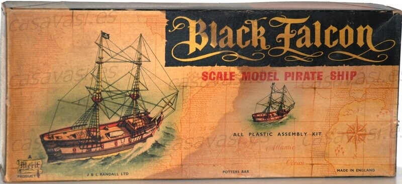 Merit - 1955 - Cat.NO.4900 - Black Falcon - Pirate Ship