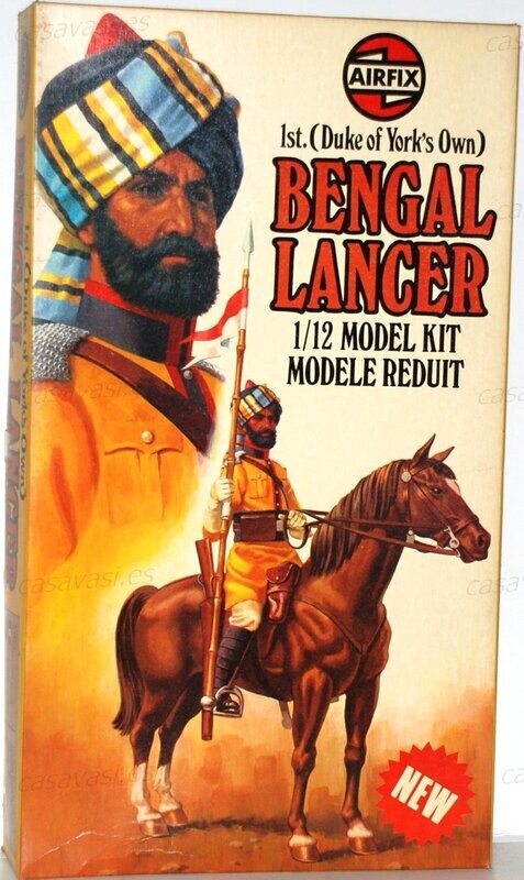 Airfix - 1978 - 07501-9 - 1/12 - Bengal Lancer 1st. (Duke of York´s Own)
Box Size 40.5 x 23 cm