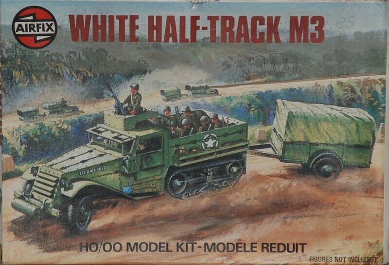 Airfix - 1976 - s1-61313-8 - ho/00 - White Half Truck M3
Box Size 18 x 12.5 cm