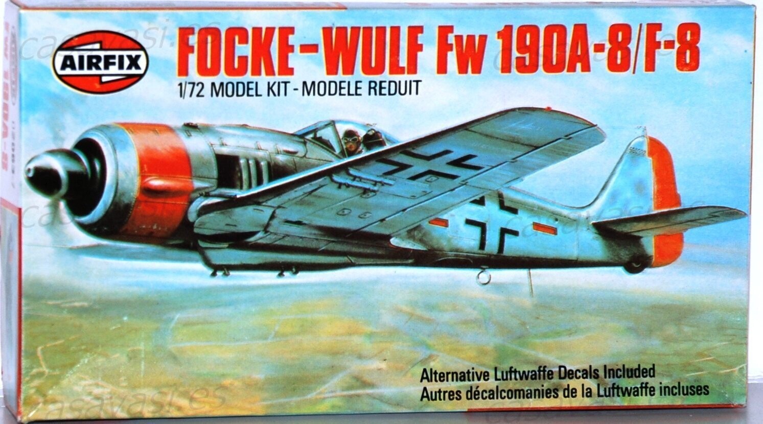 Airfix - 1978 - s2-02063-7 - 1/72 - Focke-Wulf Fw 190A-8/F8
Box Size 21 x 11.5 cm.