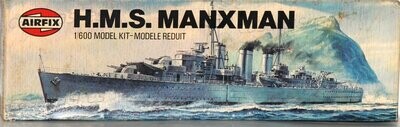 Airfix - 1979 - s2 - 02203-3 - H.M.S. Manxman - 1/600
Naval History Series
Box Size 29 x 8 cm