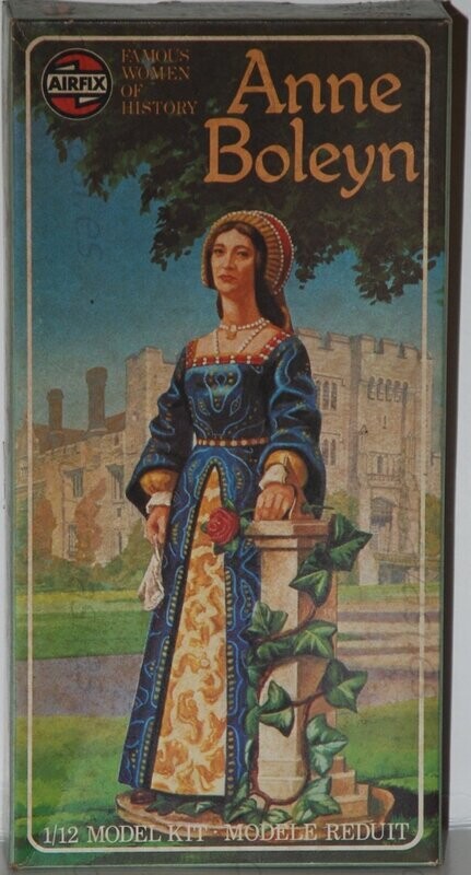 Airfix - 1976 - S3 - 03542-8 - 1/12 - Anne Boleyn
Famous Women of History " Anne Boleyn "
Box Size 23 x 11.5 cm