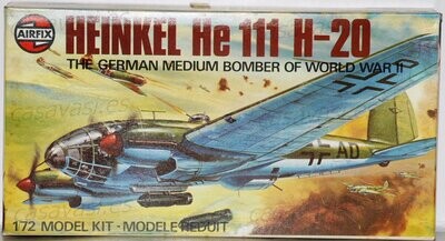 Airfix - 1975 - s4-04004-4 - 1/72 - Heinkel He 111 H-20
The German Medium Bomber of The World War II
Box Size 28 x 15 cm