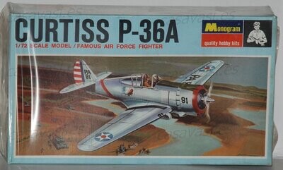 Monogram - 1967 - 1/72 - PA145-70 - Curtiss P-36A Famous Air Force Fighter
Box Size 20 x 12 cm.
