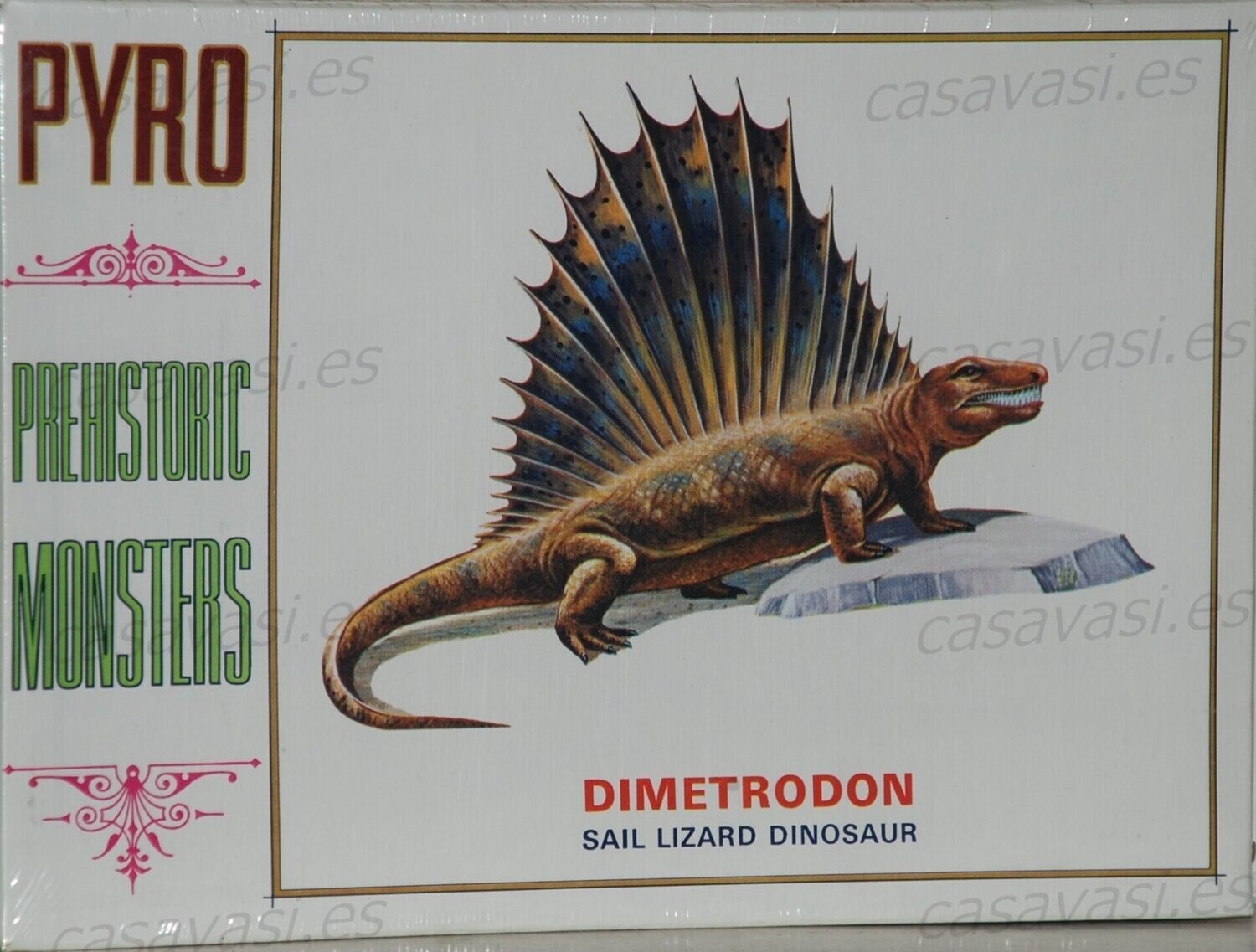 Pyro - d278-100 - Nº6 - Dimetrodon - Sail Lizard Dinosaur
Box Size 25 x 18 cm.