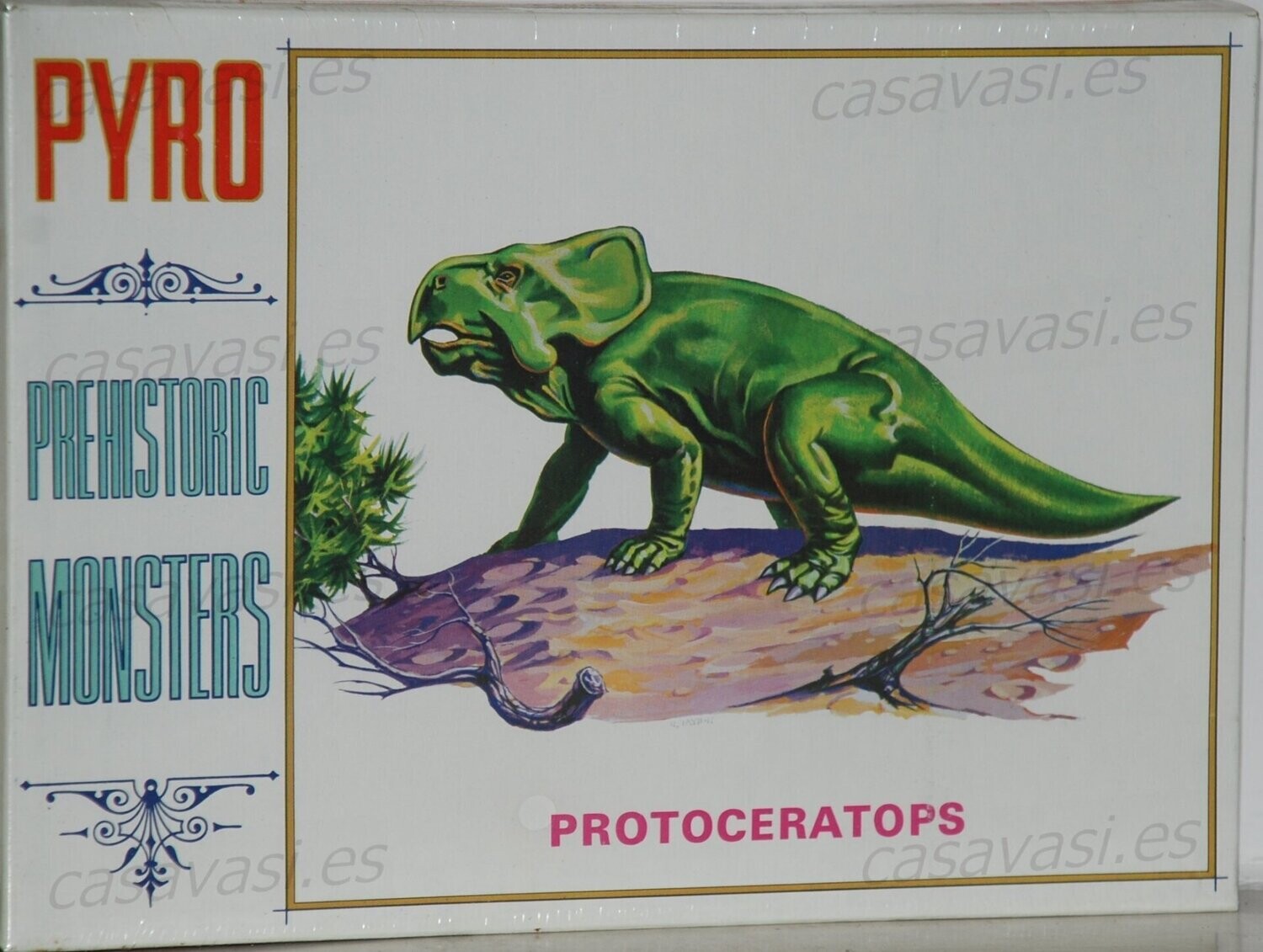 Pyro - d279-100 - Nº7 - Protoceratops
Box Size 25 x 18 cm.