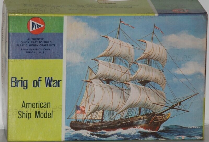 Pyro - c368-60 - Nº 8 - Brig of War - American Ship Model
Box Size 18.5 x 12 cm.