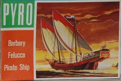 Pyro - b312-75 - Nº2 - 1967- Barbary Felucca - Pirate Ship
Box Size 18.5 x 12 cm.