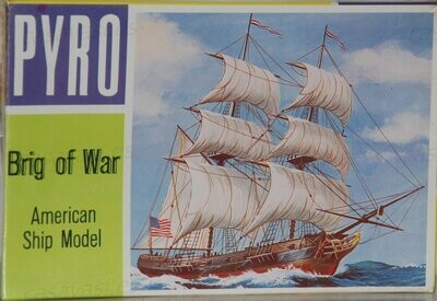 Pyro - b368-75 - Nº8 - 1967- Brig of War-American Ship Model
Box Size 18.5 x 12 cm.