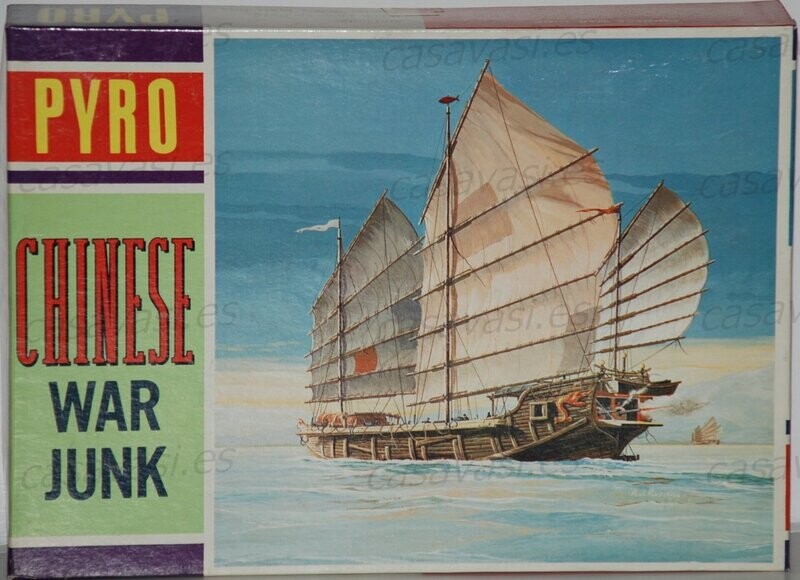 Pyro - 1966 - c258-100 - Nº 12 - Chinese War Junk
Box Size 25 x 18 cm.